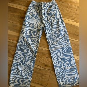Shein wide leg multi colored jeans
